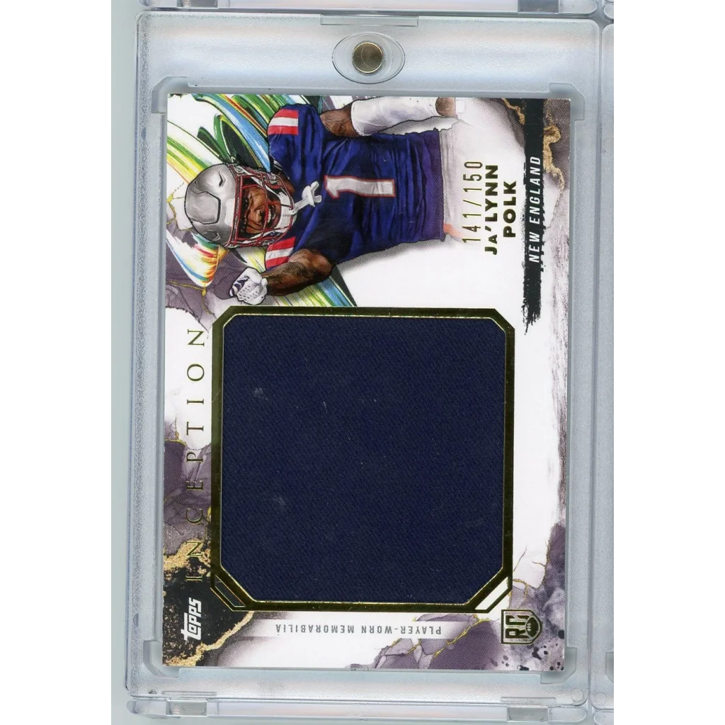 2024 Topps Inception Ja'Lynn Polk #RJR-JP /150 Jumbo Relic Rookie RC Football Card | Hall of Fame Sports Memorabilia | vintageantiquesgifts.com