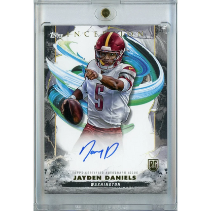 2024 Topps Inception Jayden Daniels #RA-JD Auto Washington Commanders Rookie RC Football Card | Hall of Fame Sports Memorabilia | vintageantiquesgifts.com