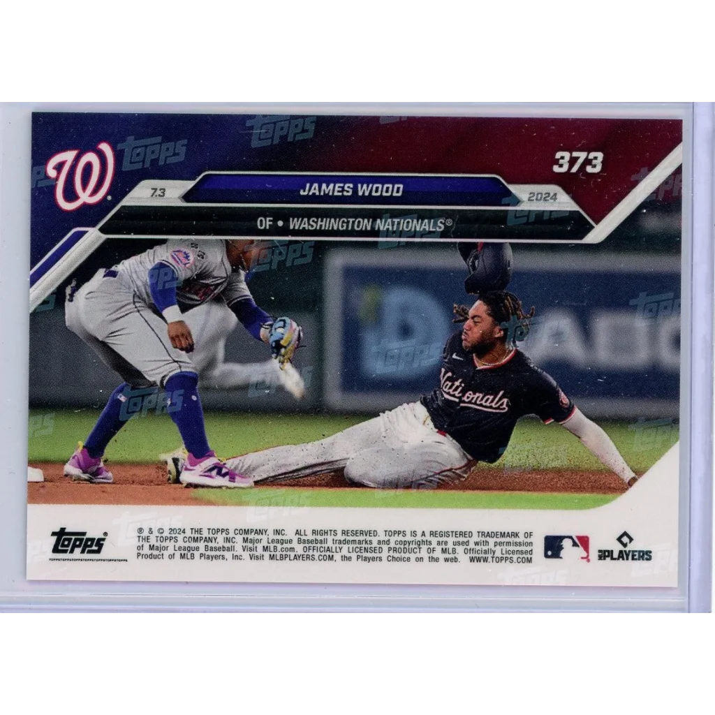 2024 Topps Series 1 James Wood baseball card #373 with third party authentication