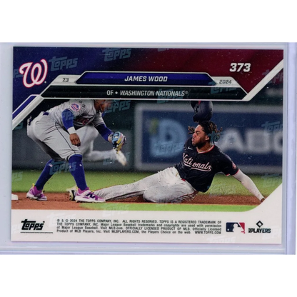 2024 Topps Series 1 James Wood baseball card #373 with third party authentication