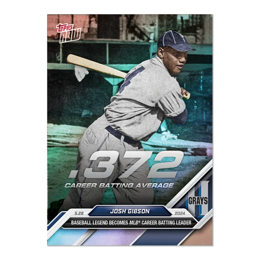 Collectible Josh Gibson baseball card with third party authentication for collectors