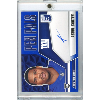 2025 Donruss Elite Pen Pals Abdul Carter #PPACA Auto Rookie RC Football Card