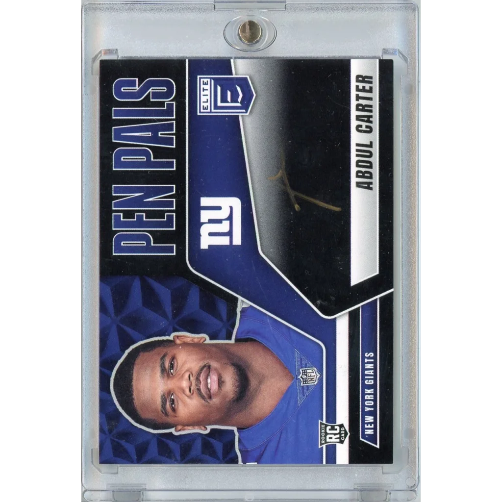 2025 Donruss Elite Pen Pals Black Abdul Carter #PPACA Gold Ink Auto Rookie RC Football Card | Hall of Fame Sports Memorabilia | vintageantiquesgifts.com