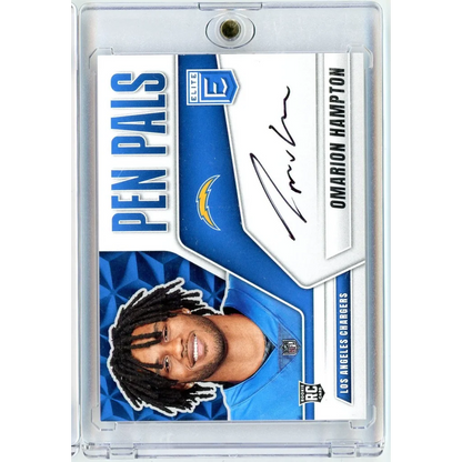 2025 Donruss Elite Pen Pals Omarion Hampton #PPOHA Auto Rookie RC Football Card