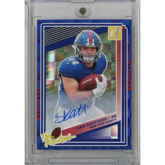 2025 Donruss The Rookies Cam Skattebo #19 /299 Auto Rookie RC Football Card | Hall of Fame Sports Memorabilia | vintageantiquesgifts.com