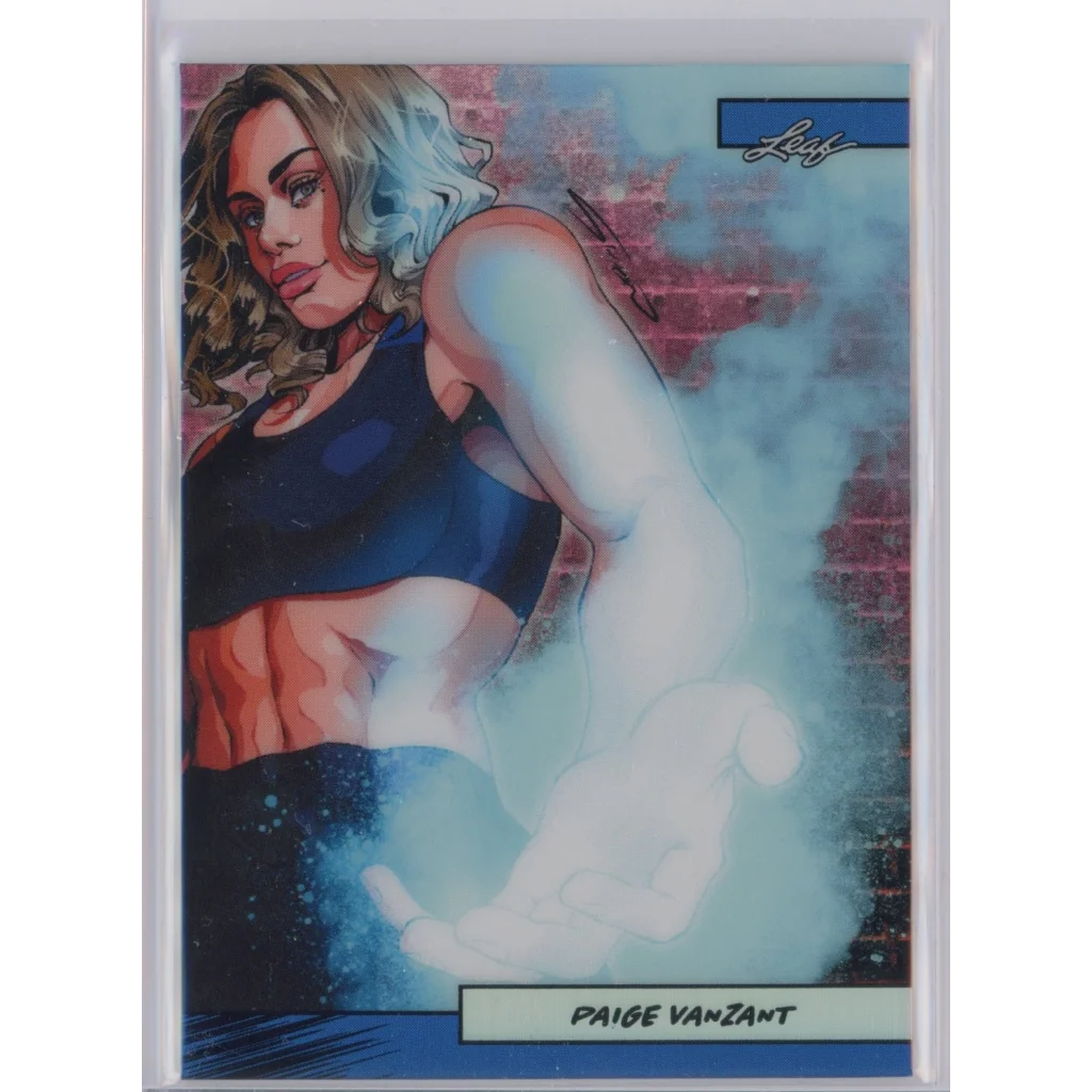 Authentic Paige VanZant trading card with anime illustration and third party authentication