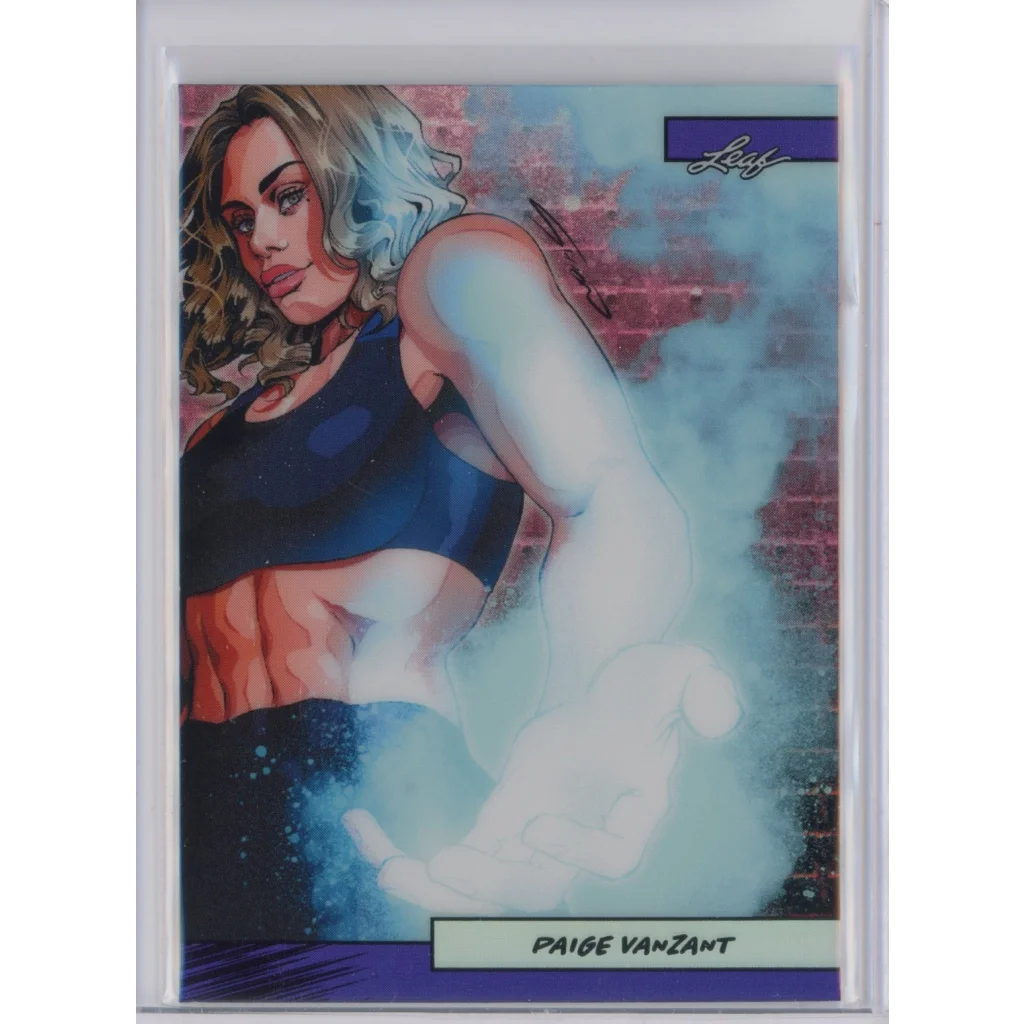 Anime-style Paige VanZant trading card from Authenticated 37/49 set