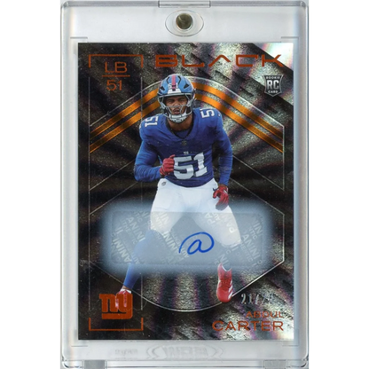 2025 Panini Black FOTL Abdul Carter #142 /25 Citrine Auto Rookie RC Football Card