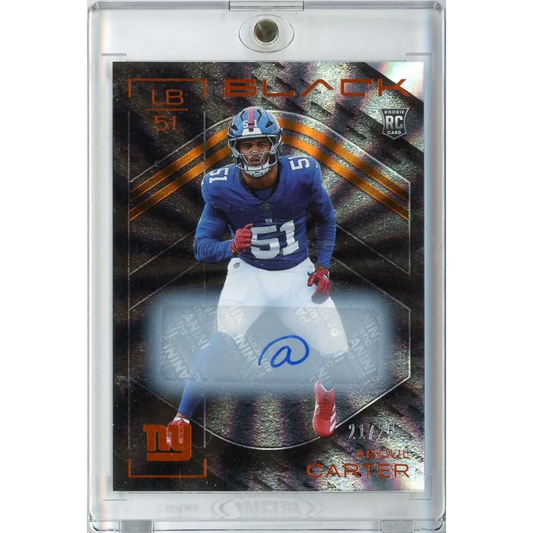 2025 Panini Black FOTL Abdul Carter #142 /25 Citrine Auto Rookie RC Football Card