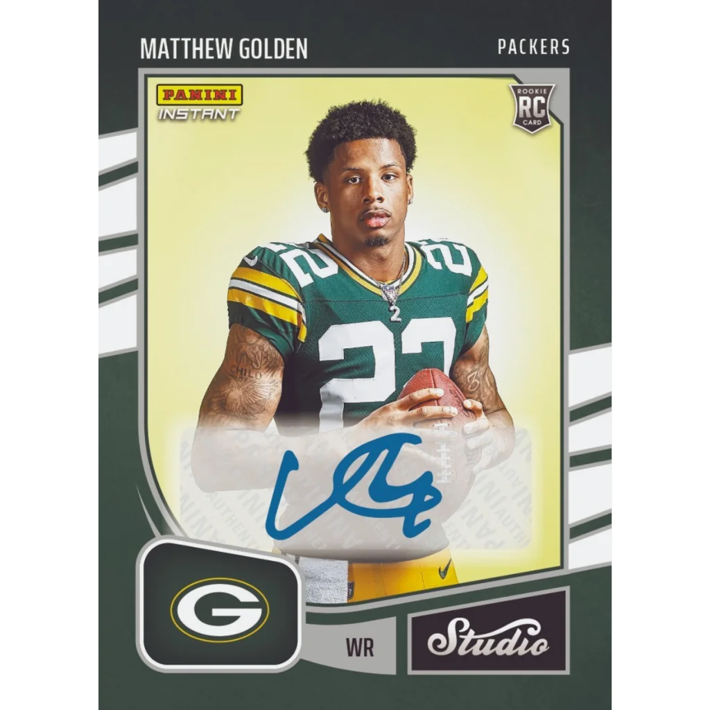 2025 Panini Instant Matthew Golden signed Green Bay Packers rookie auto card