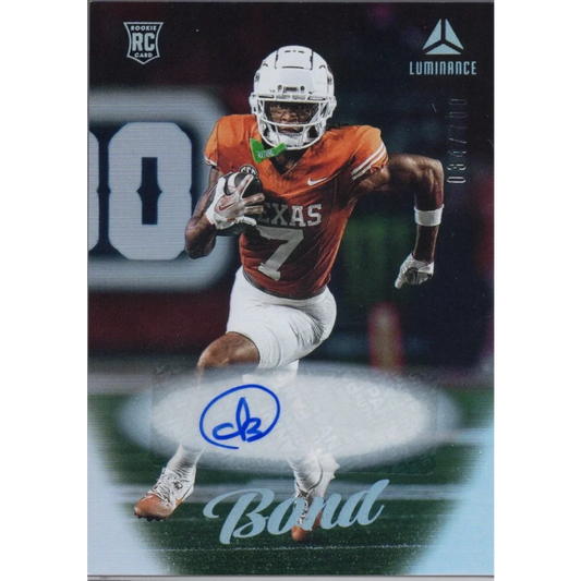 2025 Panini Luminance Isaiah Bond #123 Auto /700 Rookie RC Football Card