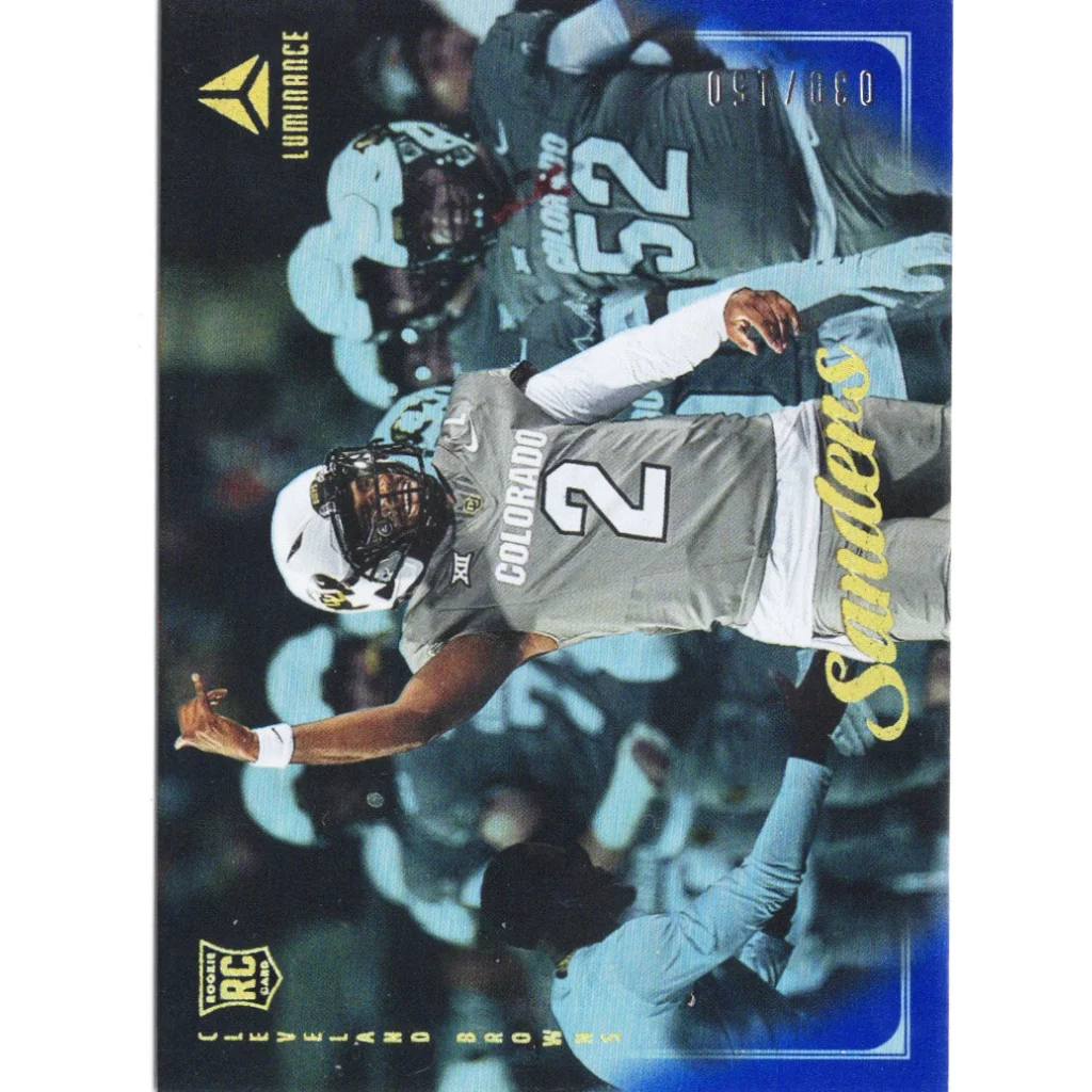 2025 Panini Luminance Shedeur Sanders #176 Blue /150 Rookie RC Football Card | Hall of Fame Sports Memorabilia | vintageantiquesgifts.com