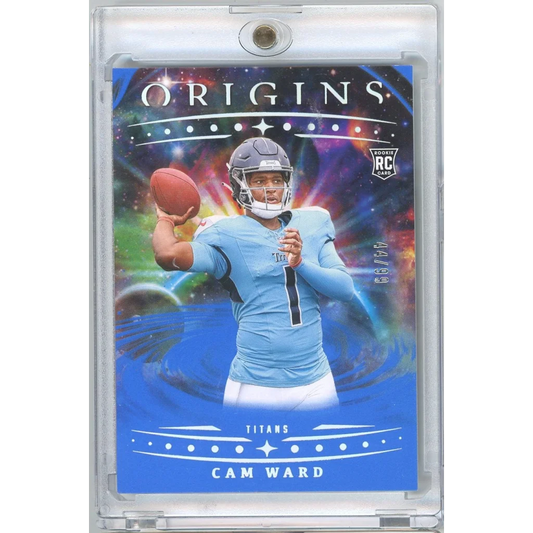 2025 Panini Origins Blue Cam Ward #143 /99 Rookie RC Football Card