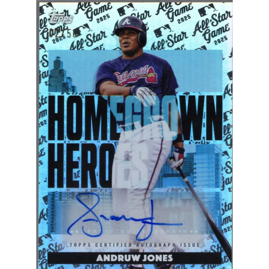 2025 Topps All Star Game Andruw Jones #HHAAJ Homegrown Heros Autograph Variation /50 Baseball Card | Hall of Fame Sports Memorabilia | vintageantiquesgifts.com