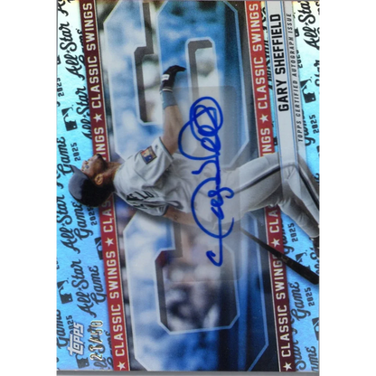 Gary Sheffield autographed 2025 Topps All-Star Game classic swings baseball card
