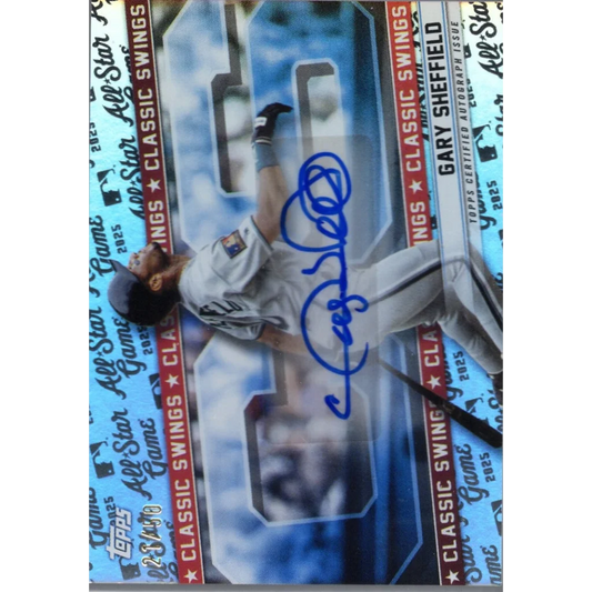 Gary Sheffield autographed 2025 Topps All-Star Game classic swings baseball card