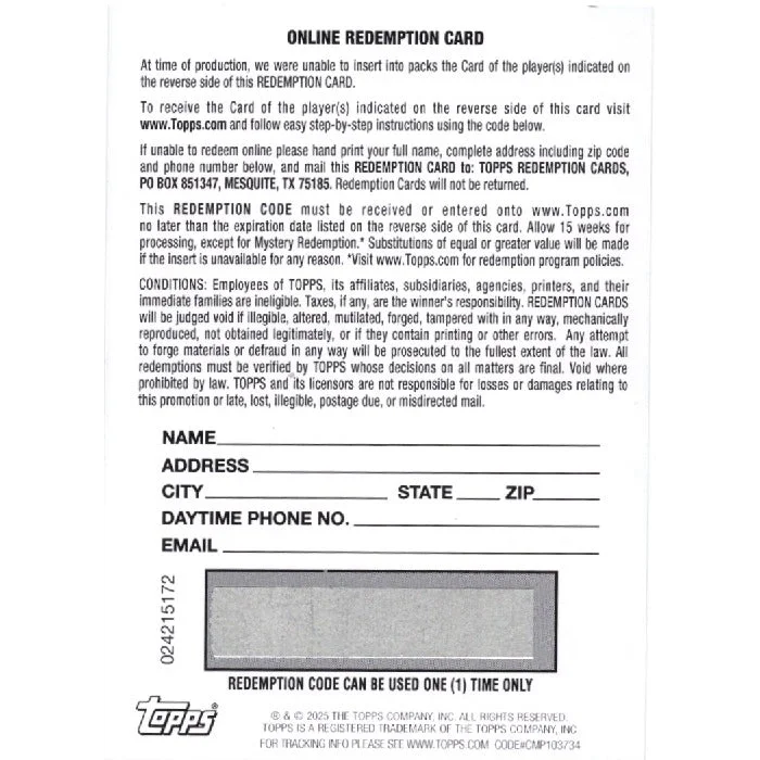 2025 Topps Bowman U Now Dante Moore #21A Football Relic Orange /25 Redemption Oregon Ducks Rookie RC Football Card