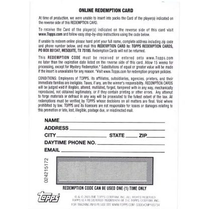 2025 Topps Bowman U Now Dante Moore #21A Football Relic Orange /25 Redemption Oregon Ducks Rookie RC Football Card