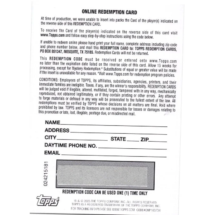 2025 Topps Bowman U Now Dante Moore #21B Football Auto Relic Black /10 Redemption Oregon Ducks Rookie RC Football Card