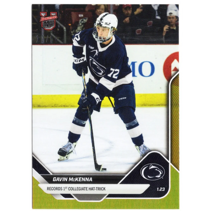 2025 Topps Bowman U Now Gavin McKenna 3 Gold Foil 50 Penn State Nittany Lions Rookie RC Hockey Card | Hall of Fame Sports Memorabilia | vintageantiquesgifts.com