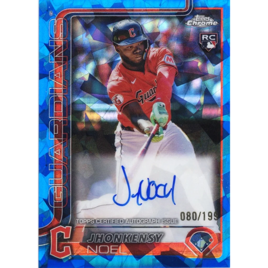 2025 Topps Chrome Sapphire Jhonkensy Noel RAJN Auto /199 RC holographic card