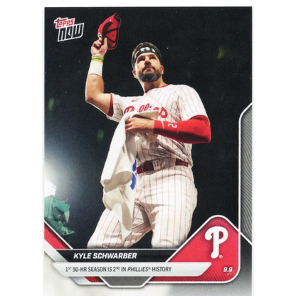 2025 Topps Now Kyle Schwarber #682SP Philadelphia Phillies Baseball Card | Hall of Fame Sports Memorabilia | vintageantiquesgifts.com