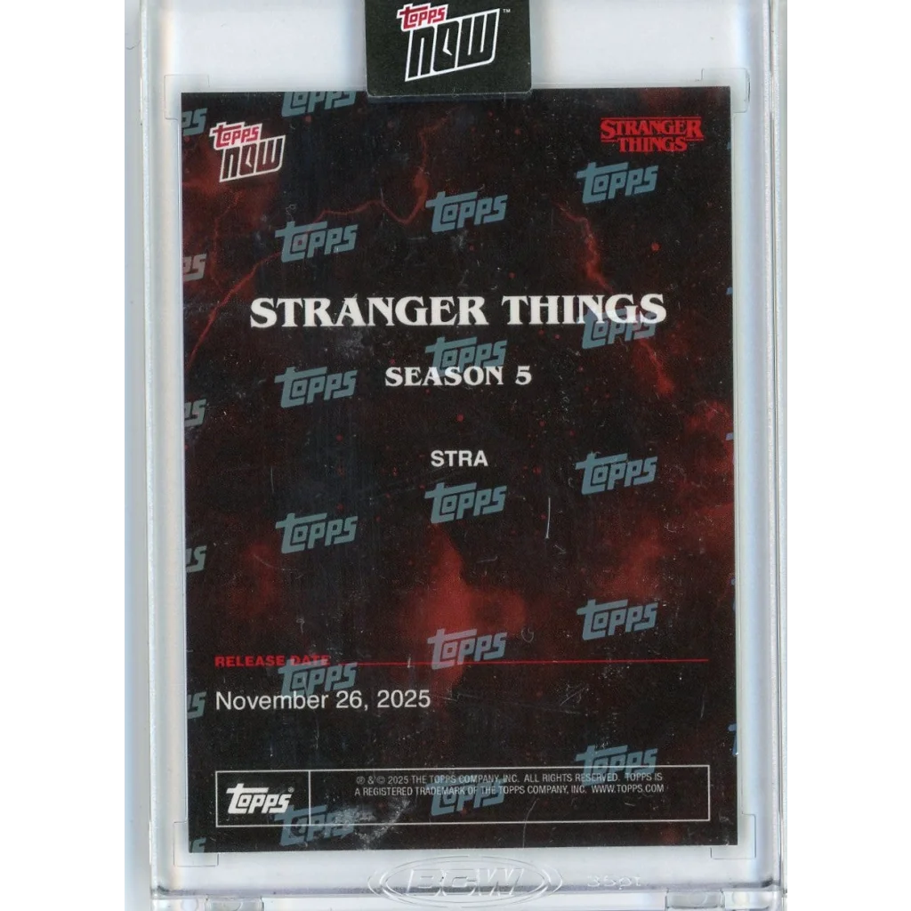 2025 Topps Now Stranger Things STRA green /99 season 5 cover art card