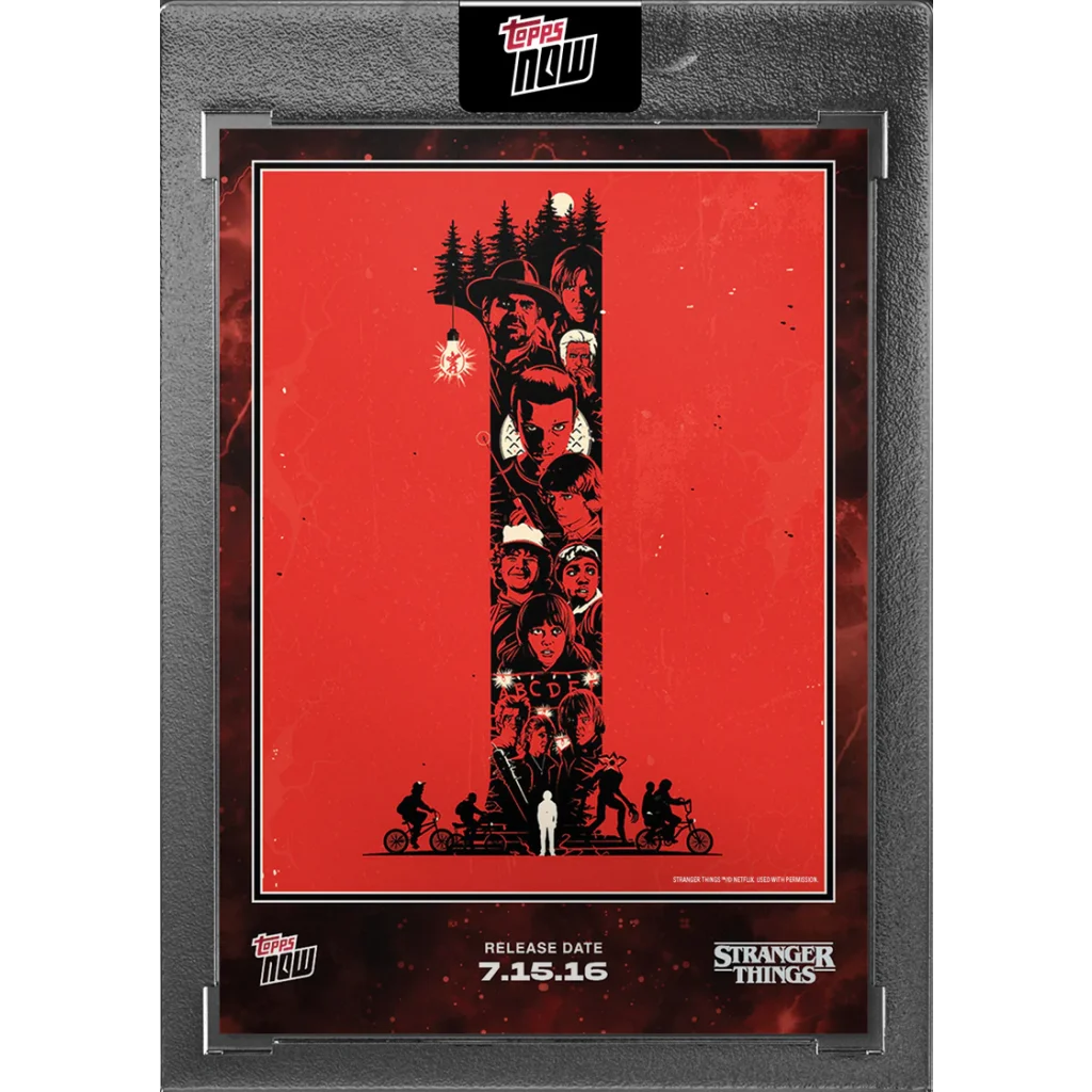 2025 Topps Now Stranger Things STRA-SSP01 Short Print Season 5 Cover Art Card | Hall of Fame Sports Memorabilia | vintageantiquesgifts.com