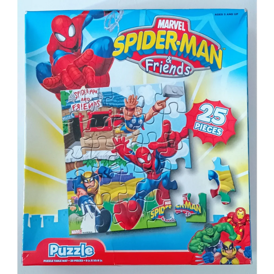 25 piece puzzle with Spider-Man and Marvel friends