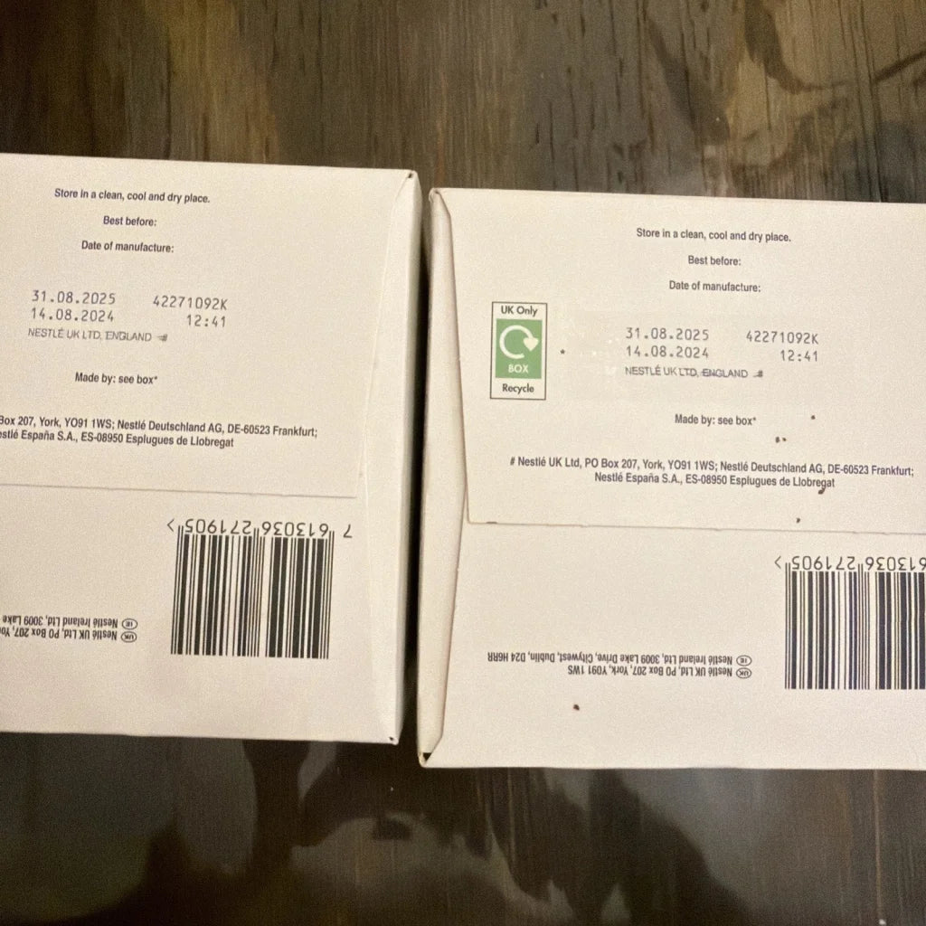 Two Nescafe Dolce Gusto Cappuccino boxes with branding