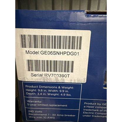 GE GE06SNHPDG Tankless Electric Water Heater Point of Use 5.5kW 240V