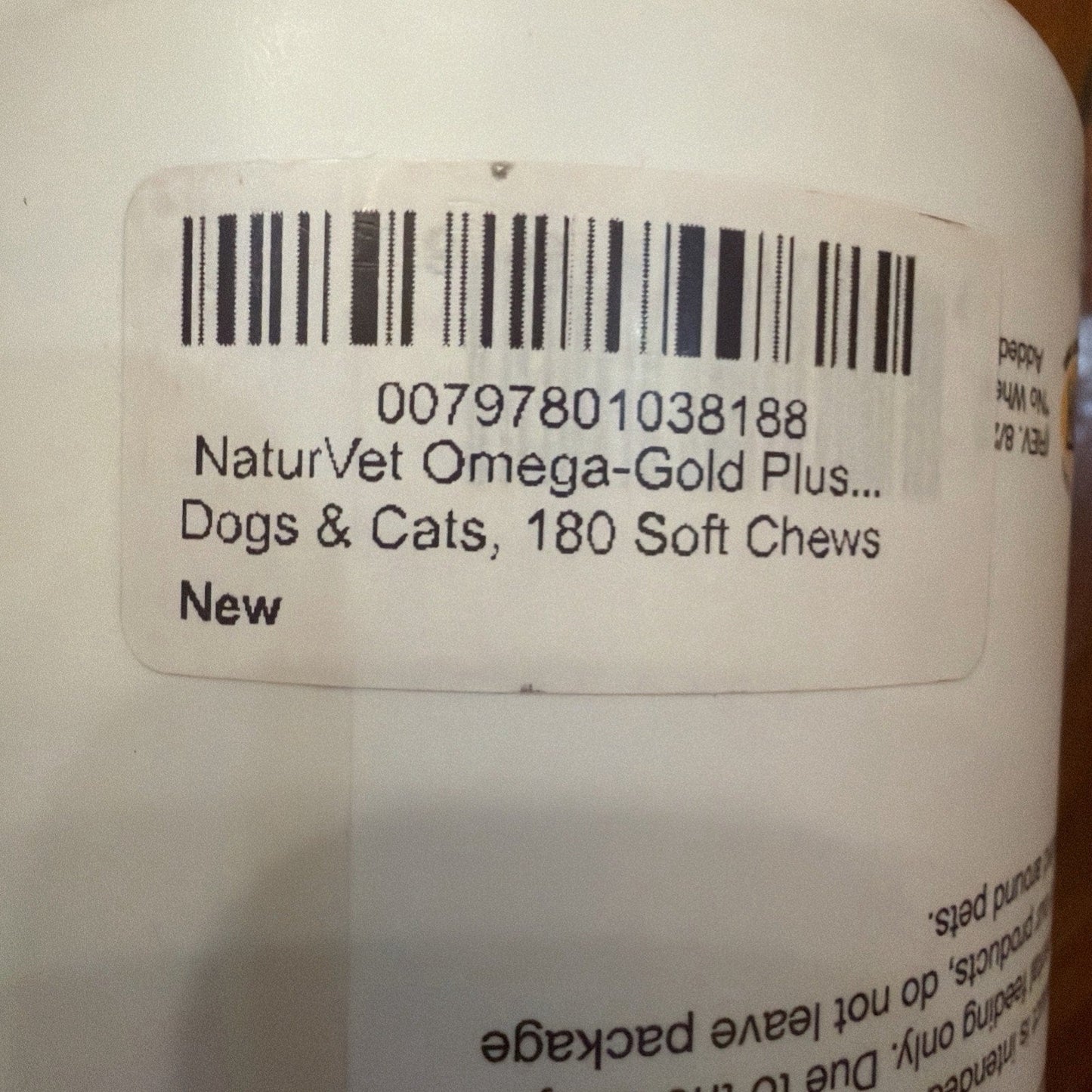 NaturVet Omega-Gold Plus Salmon Oil 180 Chews