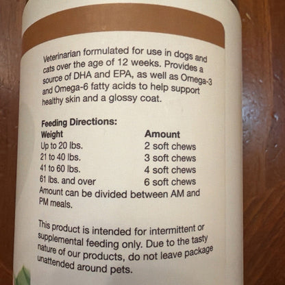 NaturVet Omega-Gold Plus Salmon Oil 180 Chews
