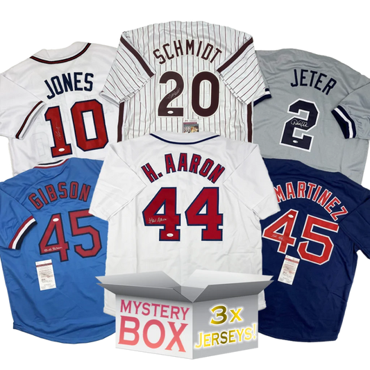 3x Hall of Famers Autographed Baseball Jerseys Mystery Box with PSA JSA or Beckett COA | Hall of Fame Sports Memorabilia | vintageantiquesgifts.com