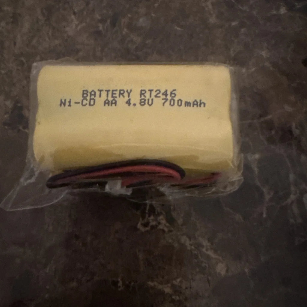 4.8V 700mAh battery rock Ni-Cd AA with RT246 label in packaging