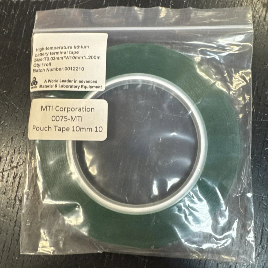 MTI lithium battery pouch tape 10mm in clear pouch, high temp new