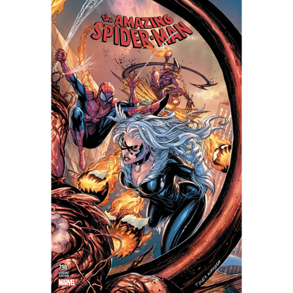 Comic book cover featuring Spider-Man, Black Cat, Carnage from Amazing Spider-Man Dan Slott Connecting Covers Epic Collection