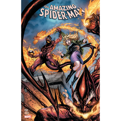 Amazing Spider-Man connecting covers comic with female supervillain battle by Dan Slott