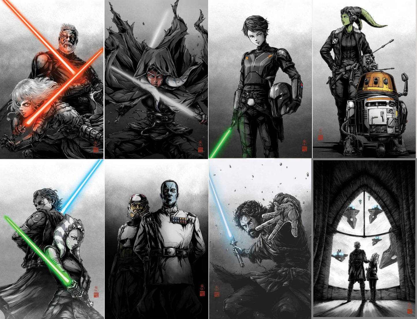 STAR WARS AHSOKA | TAKASHI OKAZAKI LIMITED VIRGIN EDITION (ISSUES 1-8 SET)