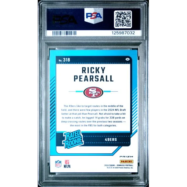 49ers Ricky Pearsall PSA 10 Gem Mint Red Wave Optic football card