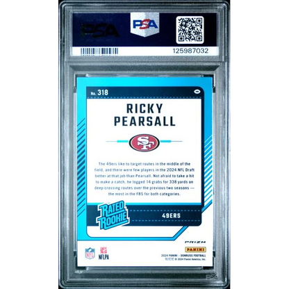49ers Ricky Pearsall PSA 10 Gem Mint Red Wave Optic football card