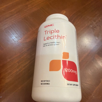 GNC Triple Lecithin 1200mg Supplement, Supports Heart, Liver & Nervous System