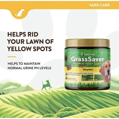 Case of 12 NaturVet GrassSaver Supplement for Dogs for Yellow Spots 120 Chews