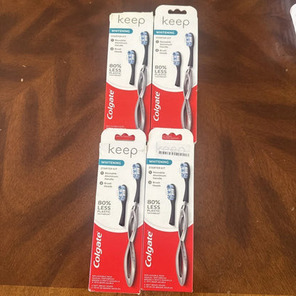 Colgate Keep manual toothbrush whitening starter kit with reusable handles