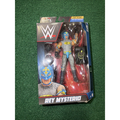 Mattel WWE Elite Collection 2022 Top Picks Rey Mysterio 6-Inch Action Figure, Blue/Grey