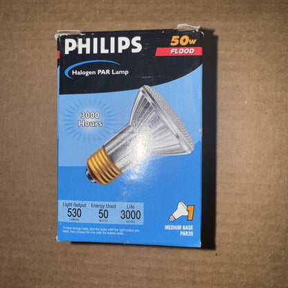 Philips Halogen PAR Lamp 50W 50 PAR36/NSP 12 Volt Compact Flood Spot