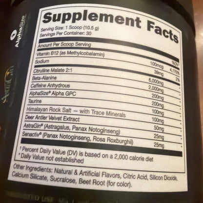 Bucked Up, Pre-Workout, Strawberry Kiwi, 11.1 oz (315 g)BB 01/27