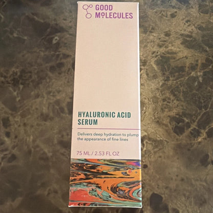 Good Molecules hyaluronic acid serum in sleek white box, 5x 2.53 Fl Oz