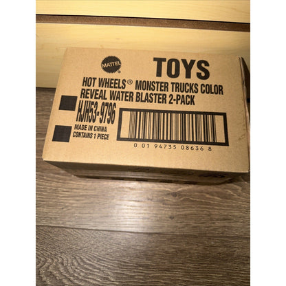 Hot Wheels Monster Trucks Color Reveal 2-Pack Clip-On Water Tank 2 Toy Trucks