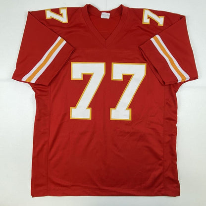 Autographed/Signed Willie Roaf HOF 2012 Kansas City Red Football Jersey
